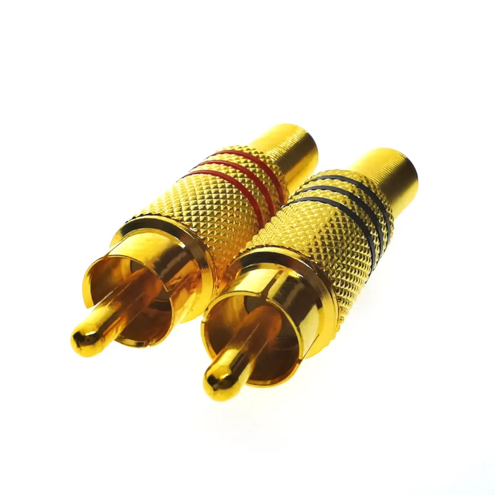 1 шт. Золотой штекер RCA телефонный разъем пайка AV аудио видео кабель адаптер