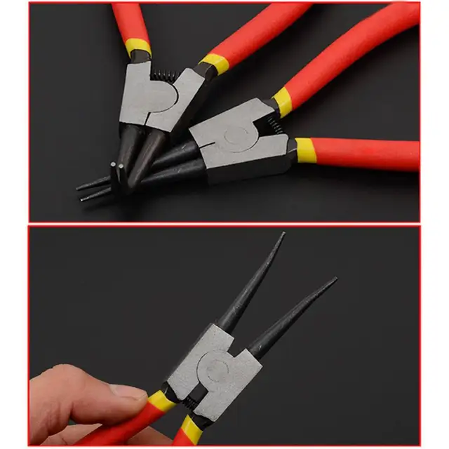 Portable 7" Internal External Pliers Retaining Clips Multifunctional Snap Ring Circlip Pliers For Hand Tool 6