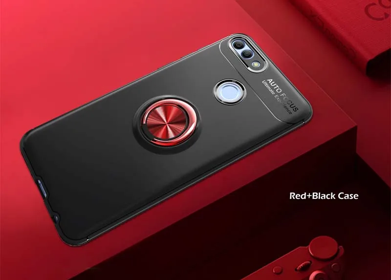 Чехол Tsimak для huawei Y5 Y6 Pro Y7 Y9 Prime, Силиконовый противоударный чехол для телефона с магнитным кольцом для автомобиля