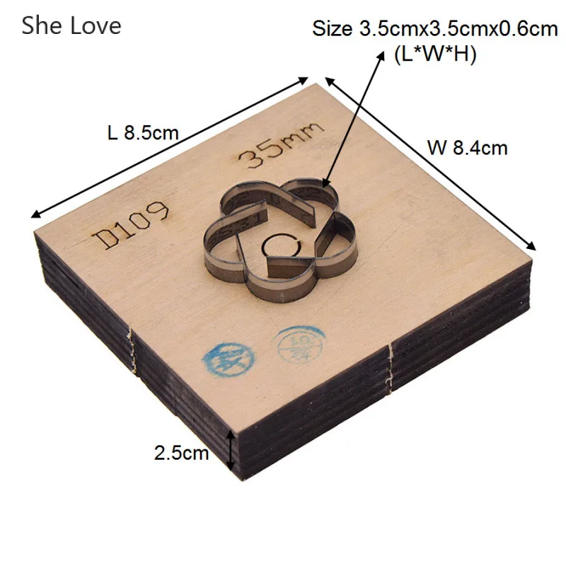 Цветок цветок банты брелок в форме металла кожаные режущие штампы формы