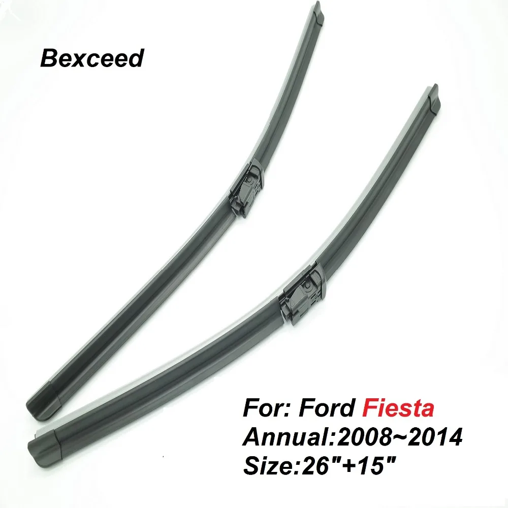 

Лезвие стеклоочистителя для Ford Fiesta Mk6 26 дюймов + 15 дюймов, Высококачественная резина для лобового стекла автомобиля 2009, 2010, 2011, 2012, 2013, 2014, 2015, ...