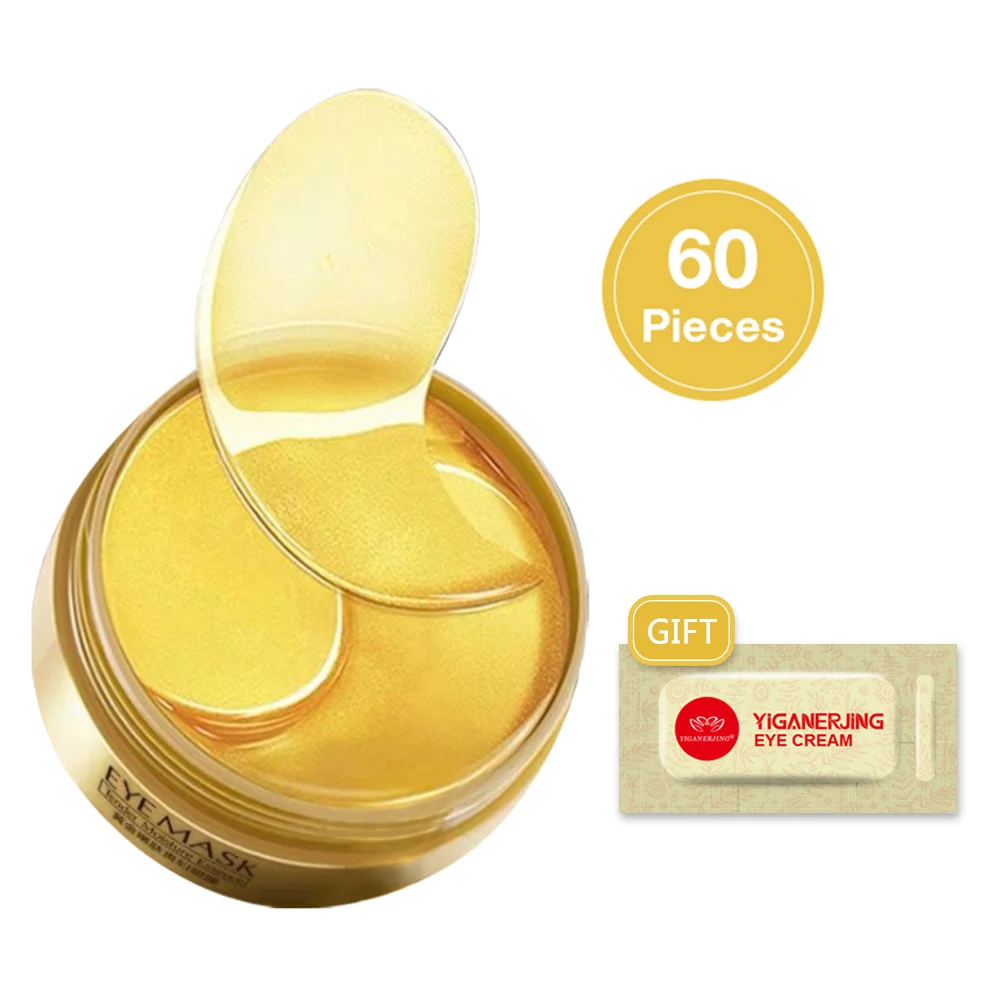 

60pcs Hyaluronic Acid Repair Eye Patches Remove Dark Circles Moisturizing Eye Mask Crystal Collagen Gel Mask Eye Skin Care