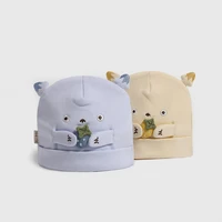 childrens hat spring and summer new style beanie pure cotton cute chinchilla baby pullover cap all match newborn tire cap