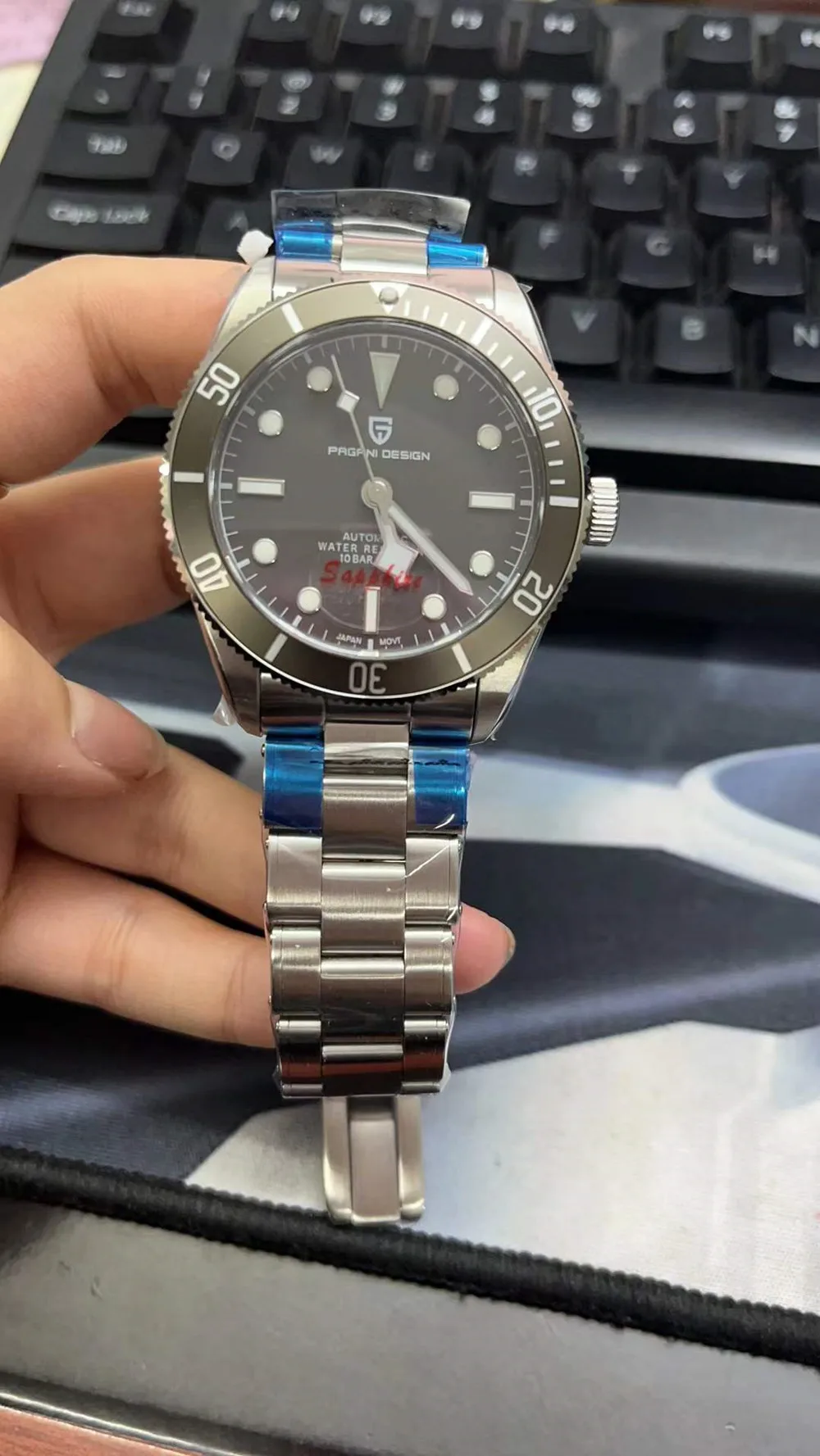 

PAGANI DESIGN BB58 Mechanical Business Men's Luminous Diving Watches 100M Waterproof Full Steel Wristwatch Sapphire NH35A Clock