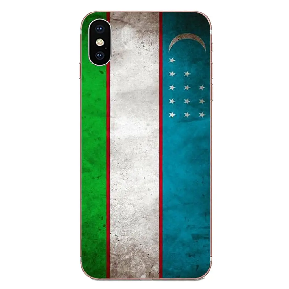 Для Apple iPhone 11 Pro X XS Max XR 4 4S 5 5C 5S SE 6 S 7 8 Plus TPU мобильный Mefans флаг Узбекистана баннер |