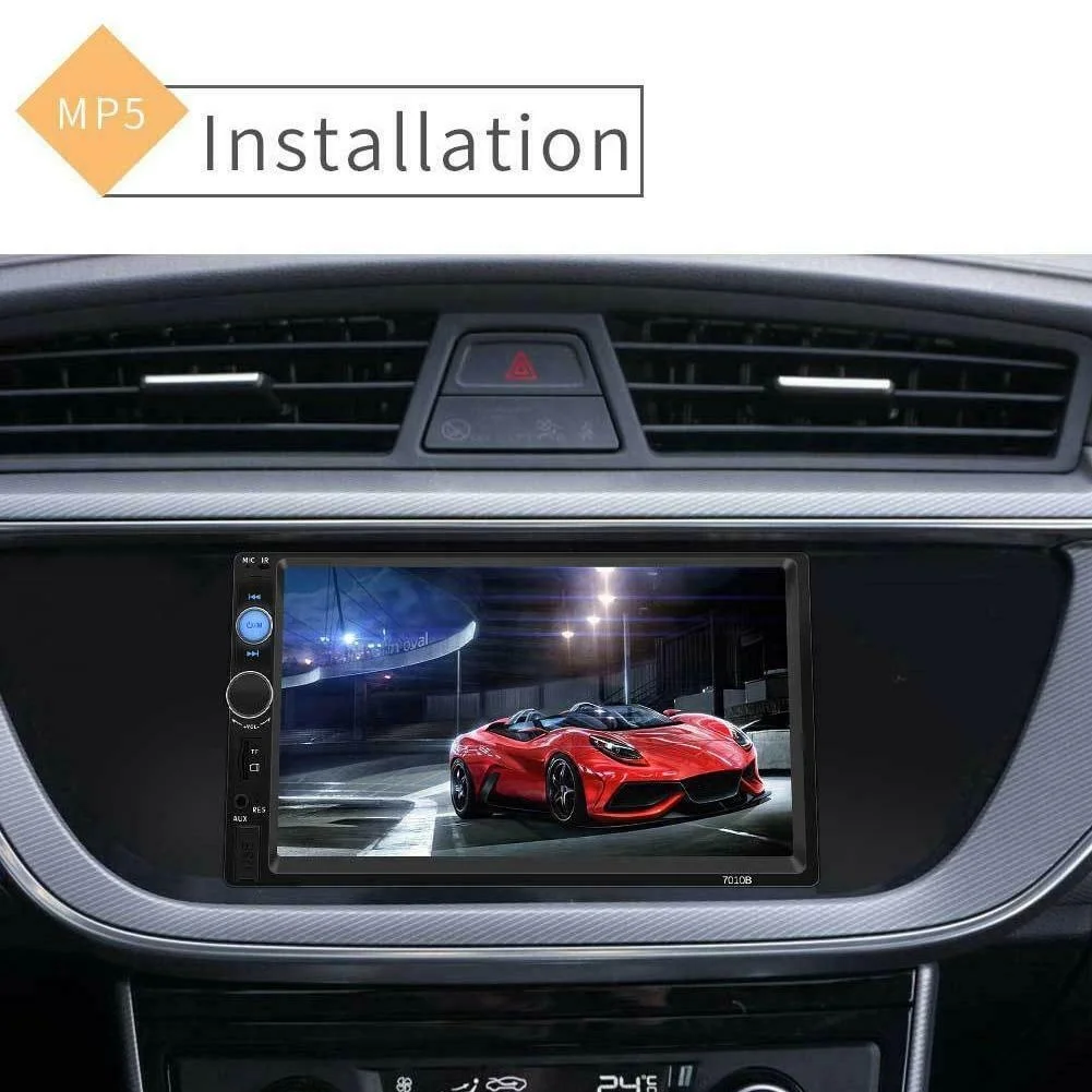 Автомобильный мультимедийный плеер 7 дюймов HD сенсорный экран 2 Din Bluetooth