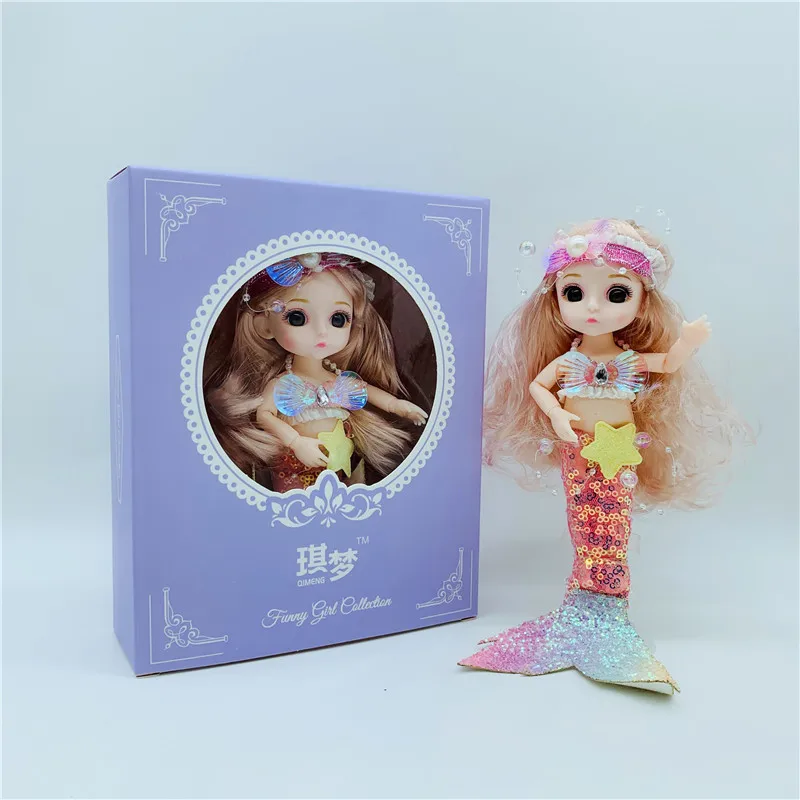 Милая кукла BJD игрушки 13 подвижных шарниров мини куклы с большими глазами платье