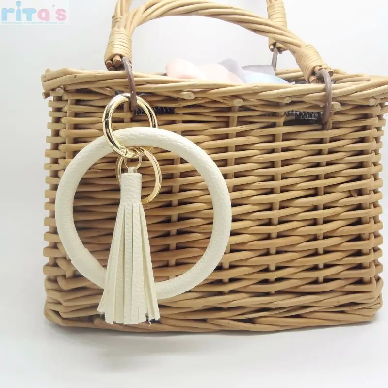 Новый цветной браслет из натуральной кожи брелок с кисточками кулон кольцо для