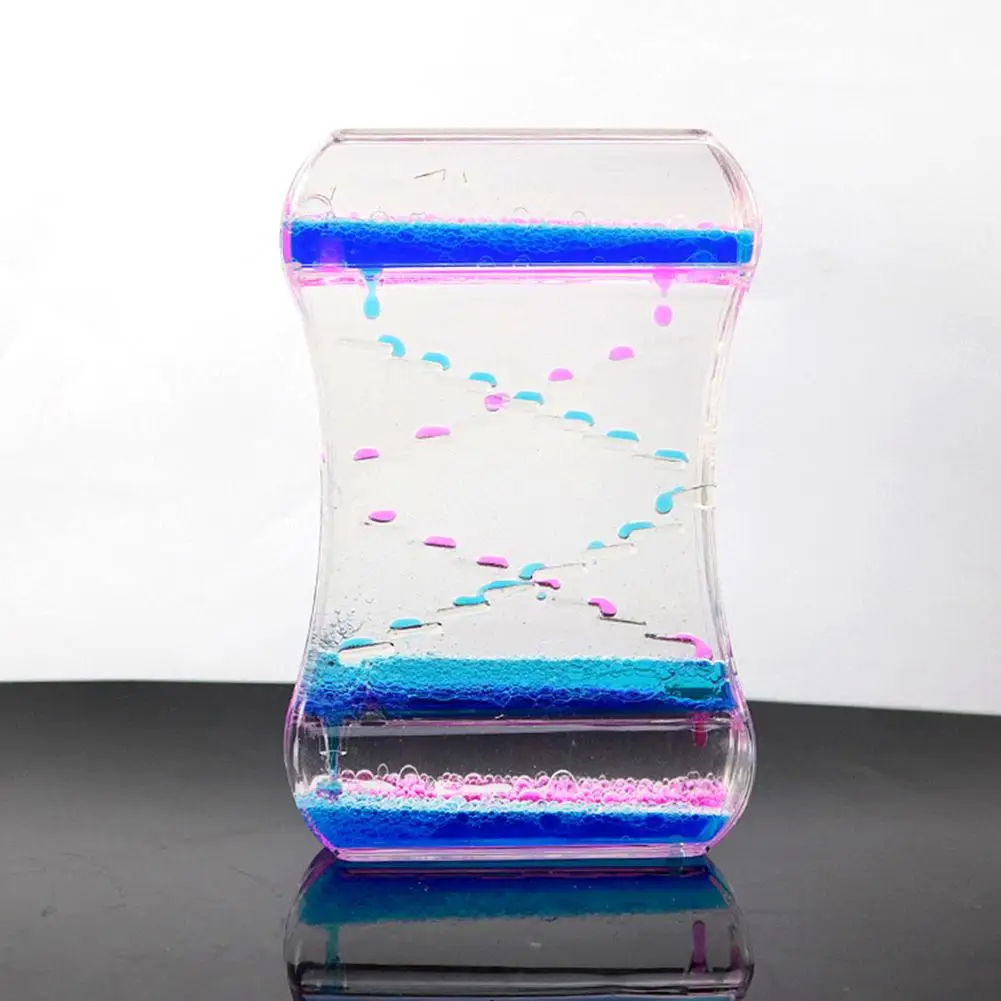 

Liquid Motion Bubble Drip Oil Hourglass Timer Clock Kids Toy Home Decor Gift