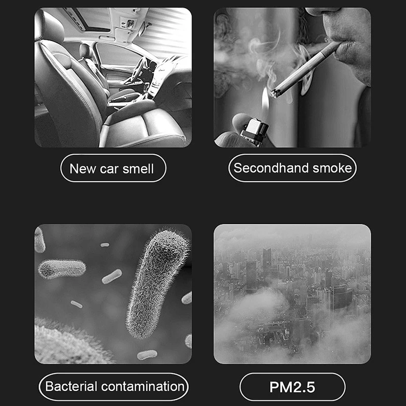 

Air Purifier with HEPA Filter Fresh Air Car Air Cleaner for Car Home Office (Brown)