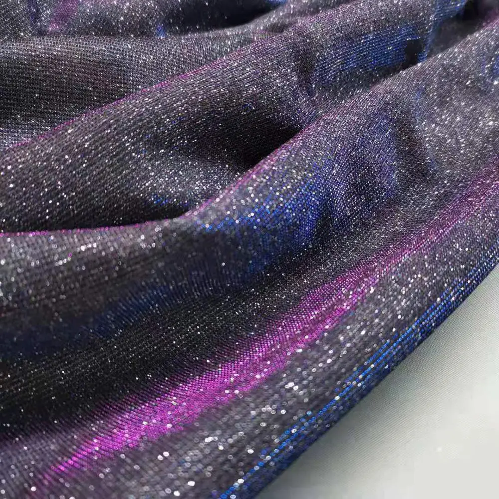 Вечерние Платье Ткань блеск сверкающий эластичные ремесло Материал украшение в