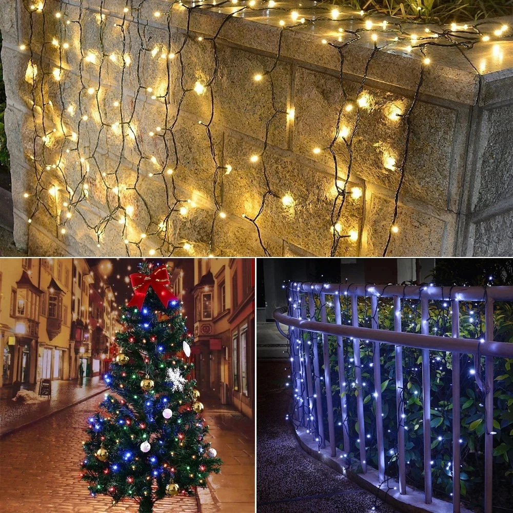 

Outdoor LED Solar String Fairy Lights 10M 20M Flashing Lamps 100/200leds Waterproof Christmas Decoration for Home Garden