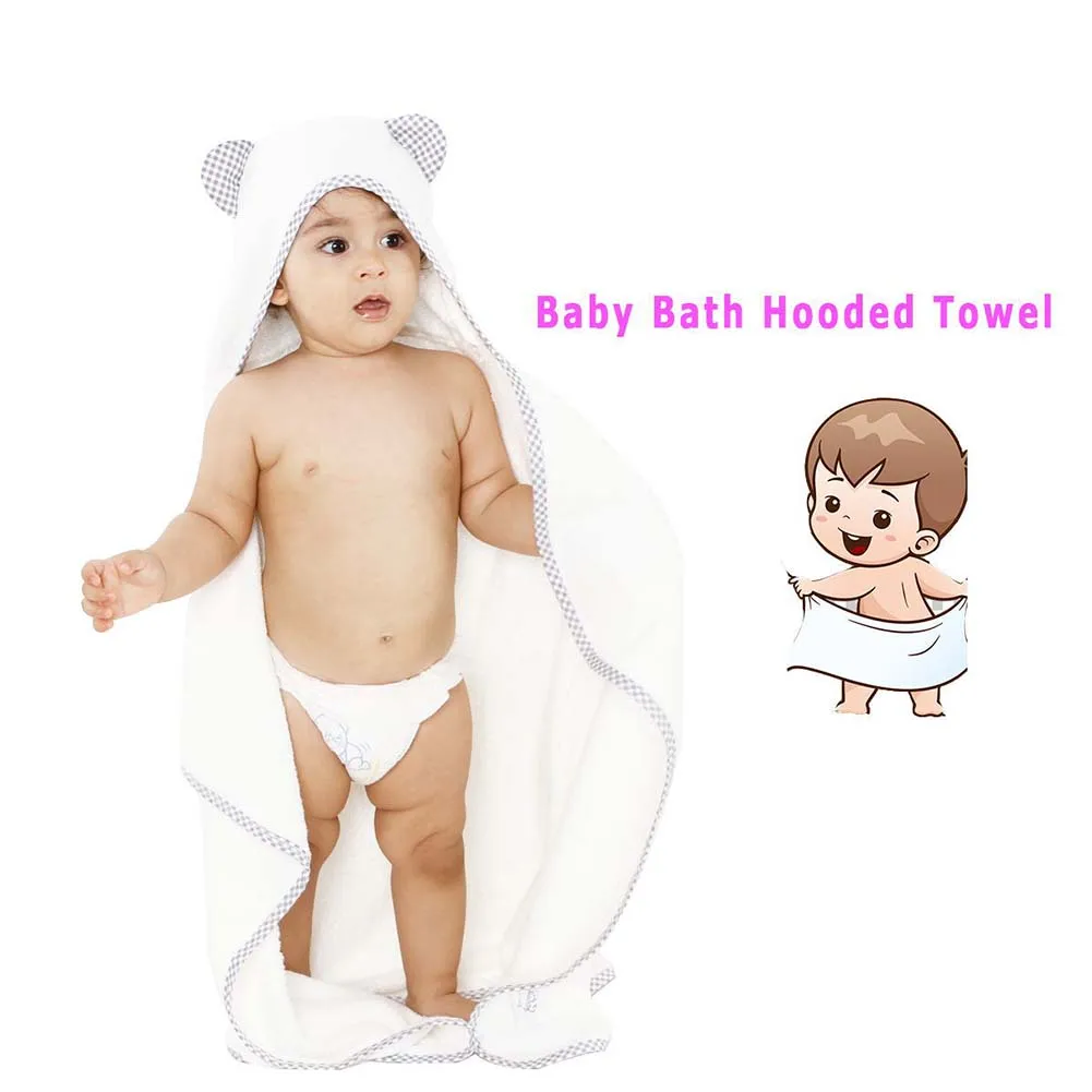 

Boys Girls Baby Bath Hooded Towel Shower Bathroom Large Ultra Soft Breathable For Toddlers Bamboo Fiber Super Absorbent Thick
