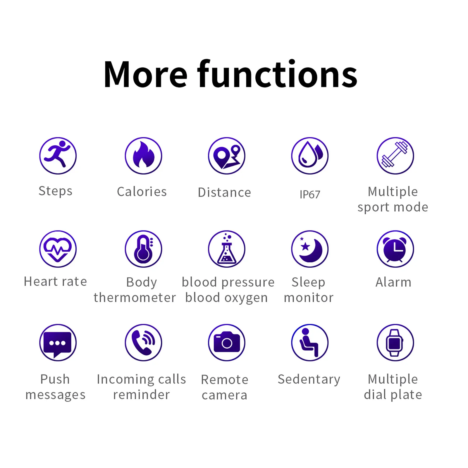 

K21 Thermometer Smart Watch Body Temperature Monitor Men Women Fitness Tracker Band Blood Pressure Monitor Bluetooth Smartwatch
