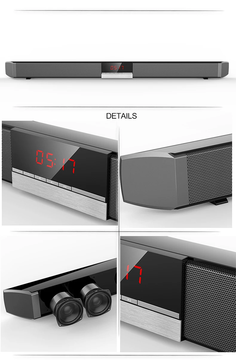R100 Саундбар Bluetooth ТВ компьютер телефон звуковая панель беспроводной динамик поддержка оптический AUX In для домашнего кинотеатра