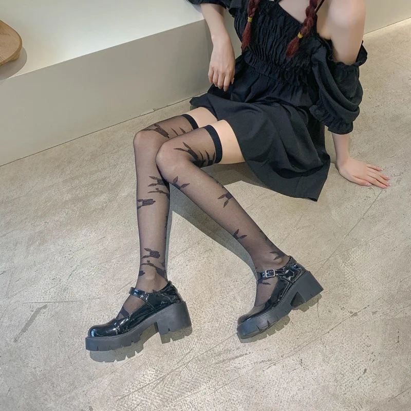 

Ladies Stocking Summer Transparent Sexy Velvet Uniform JK Black Socks Maid Knee Socks Ventilation Rose White Beige Thin