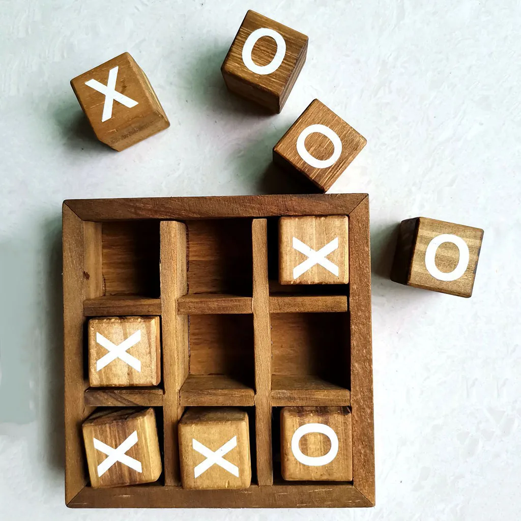 Деревянные журнальные столики Tic Tac Toe игры для всей семьи образовательные