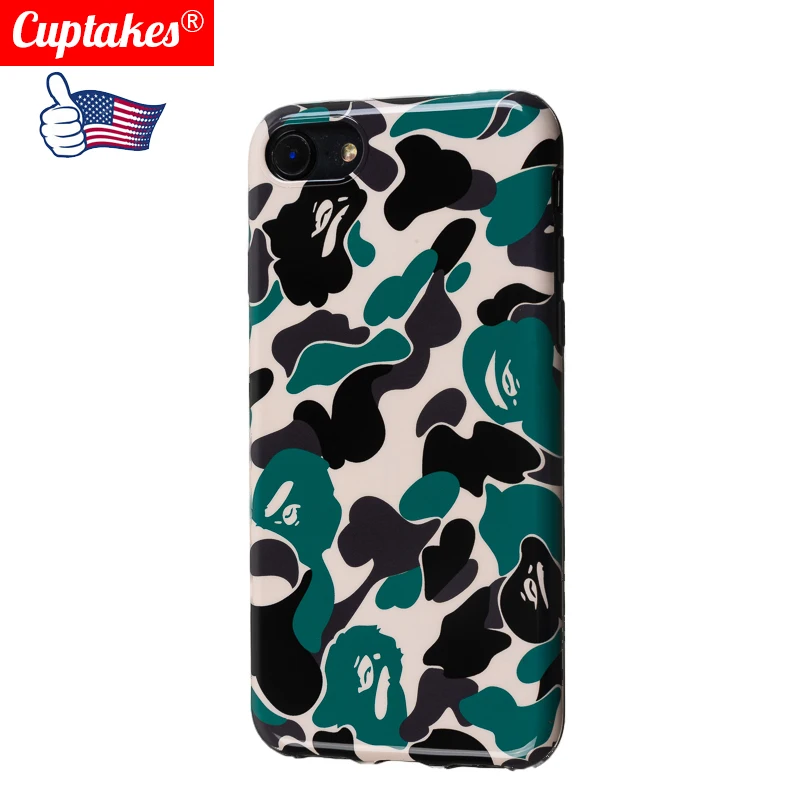 Роскошный Глянцевый IMD Мягкий силиконовый чехол для Apple iPhone 7 8 Plus X 10 XS Max XR 6S 6 Чехол