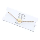 1 шт. Новинка Очаровательная Буква N для женщин Девушка Золотой A-Z 26 букв браслет для женщин Регулируемый индивидуальный простой ювелирный подарок