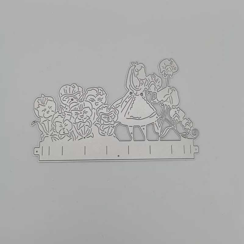 Принцесса в саду металлический Трафаретный вырубной штамп DIY Скрапбукинг
