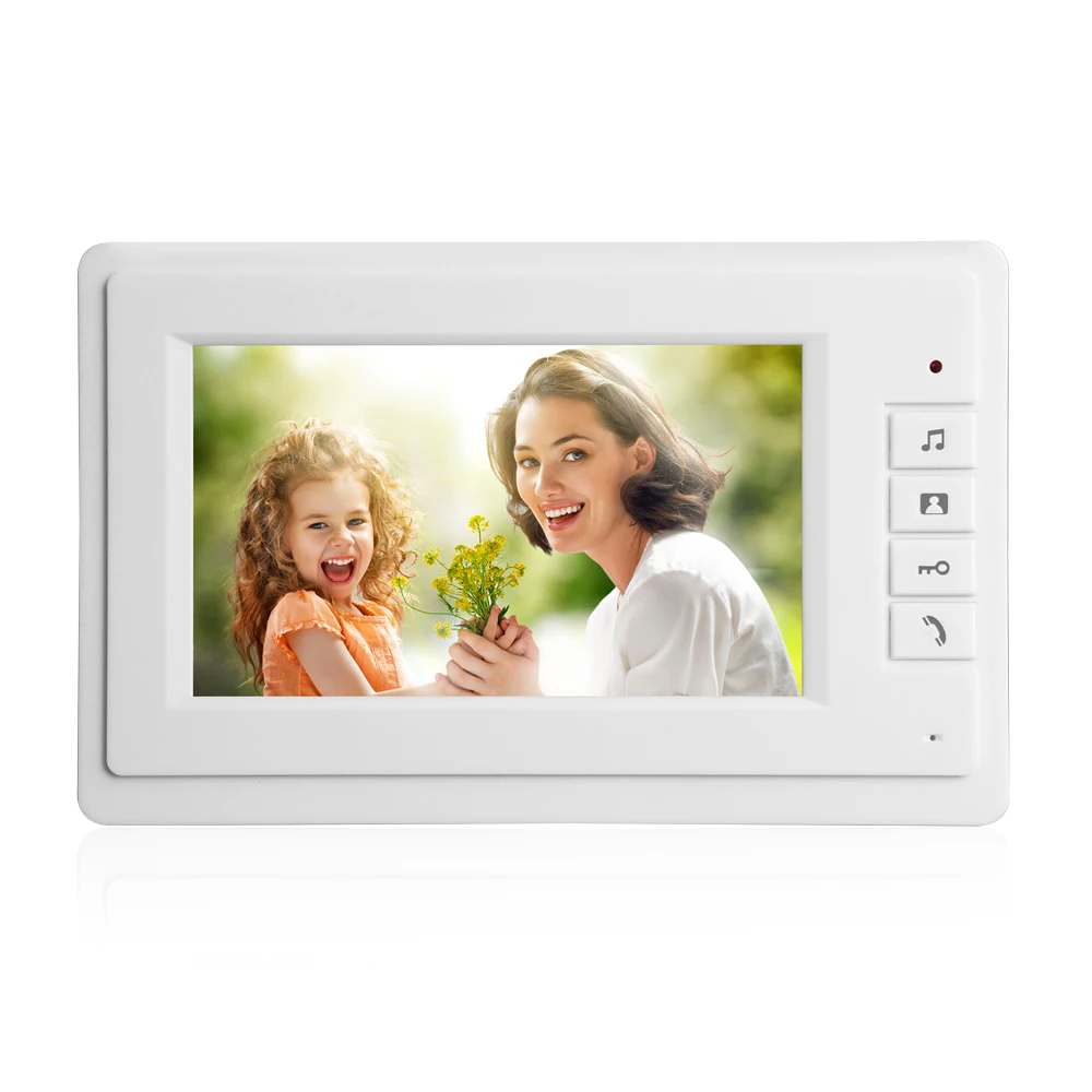 multi floor building wire video door phone 7 inch lcd display intercom system for visitor hd camera id card unlock free global shipping