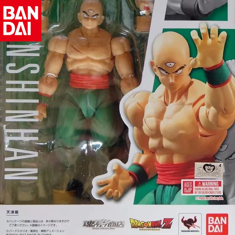 

Bandai Dragon Ball Z SHF Shinhan & Chiaotzu 16 см подвижные шарниры Тянь ручная работа Saiyan модель игрушка подарок японский мультфильм