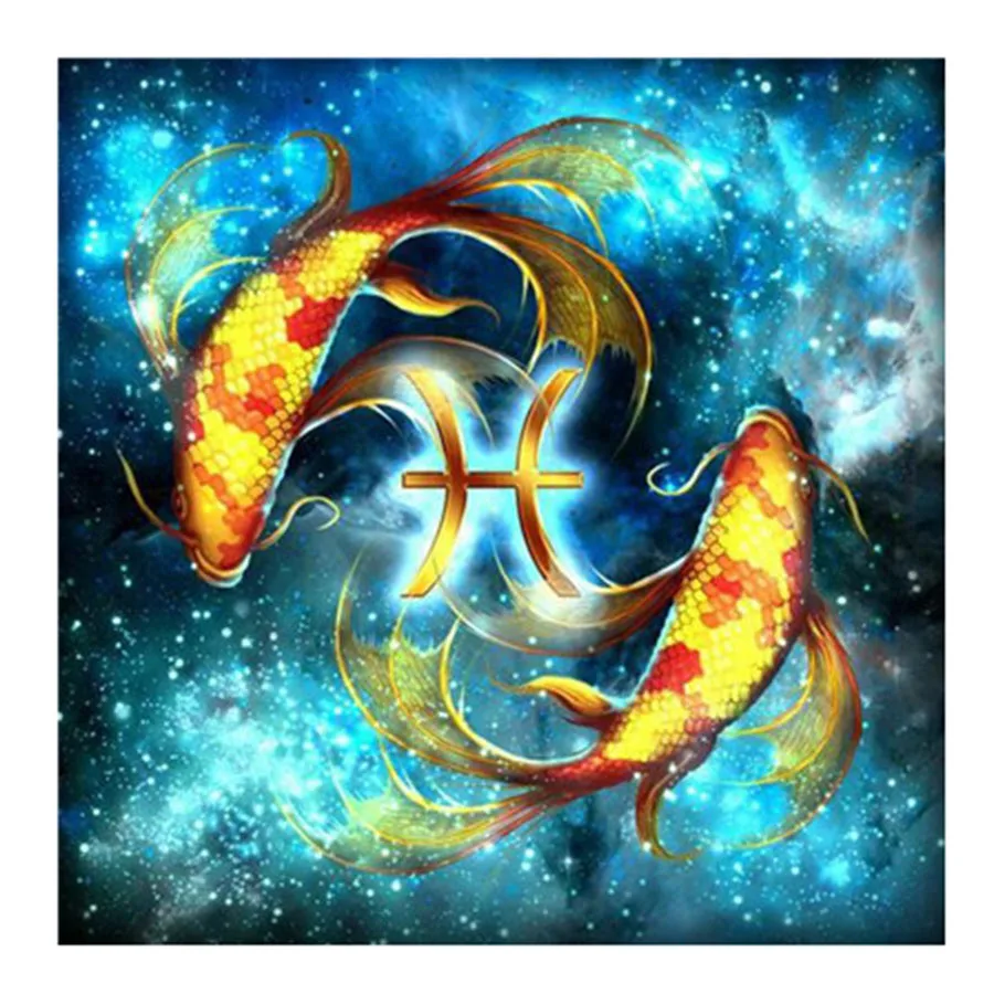Алмазная живопись полная выкладка Звездные знаки мозаика Зодиак 5D алмазная