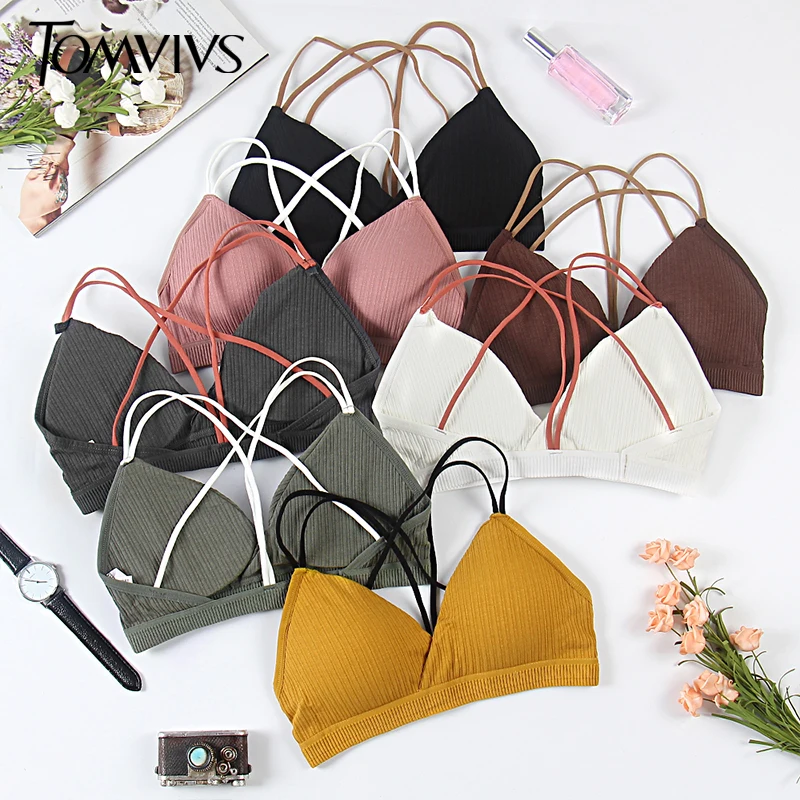 TOMVIVS хлопковое сексуальное женское нижнее белье без косточек модный бесшовный