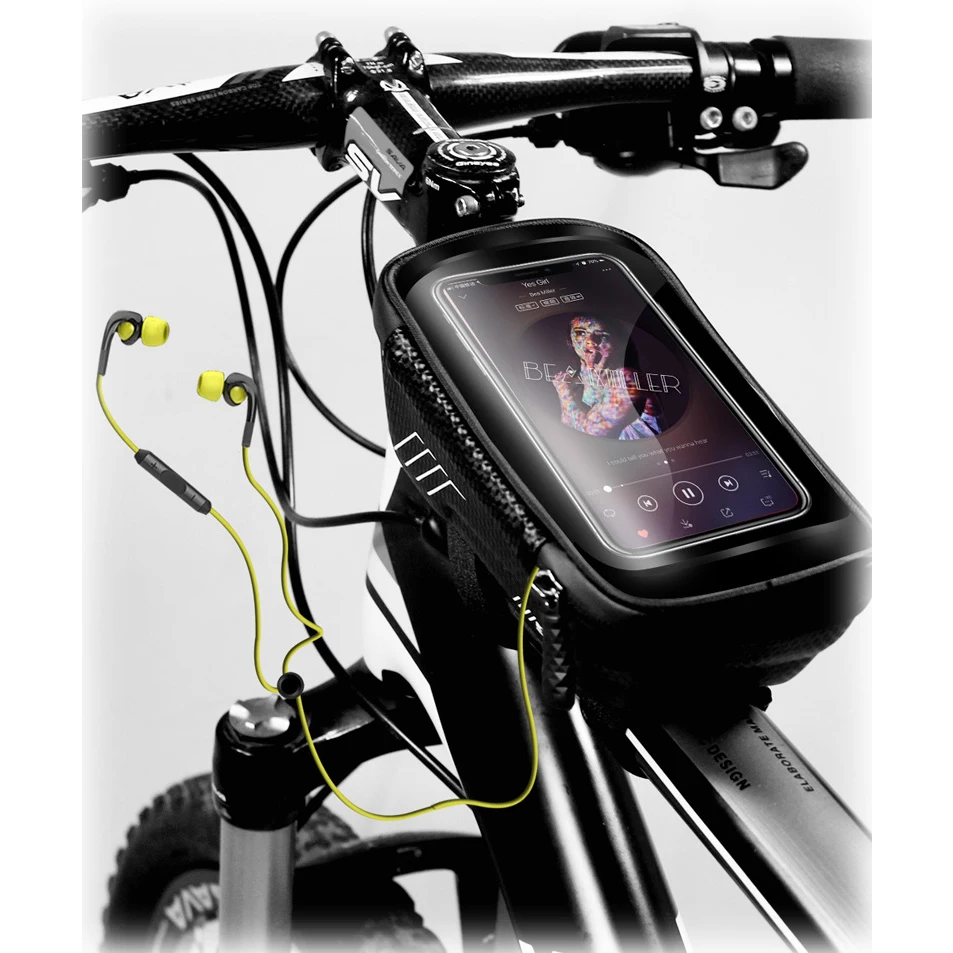 

WILD MAN Waterproof Rainproof Bicycle Bag Frame Front Top Tube Cycling Bag for 6.5in Phone Case Touchscreen MTB Bike Parts