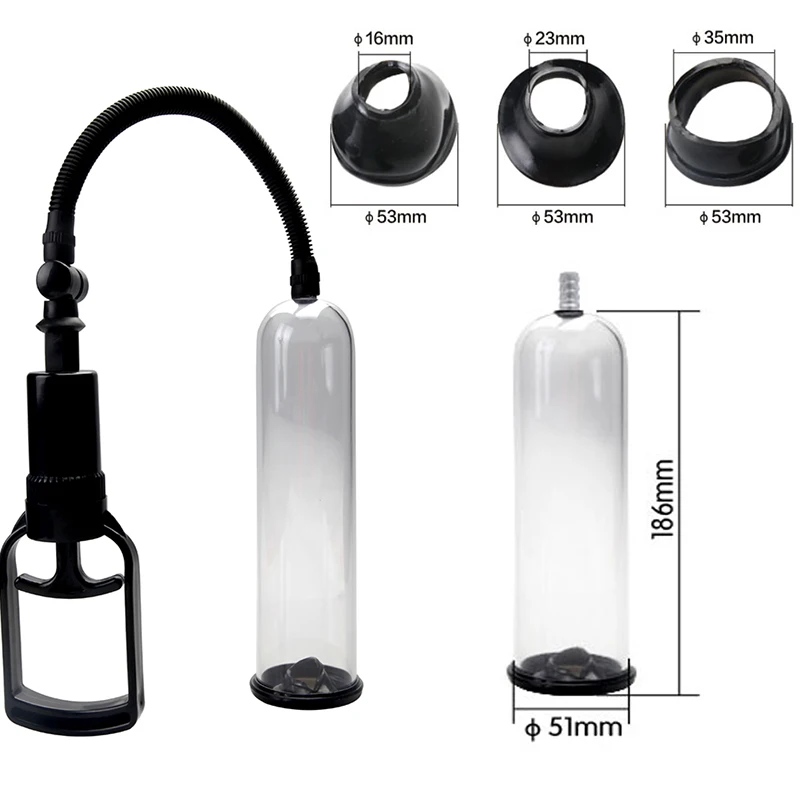 Насос для мужского пениса Увеличитель Увеличителя t увеличитель вакуумный + 3