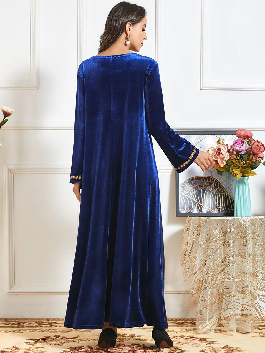 Мусульманское платье Abaya женский халат с оборками Jubah Elbise Eid Исламская одежда