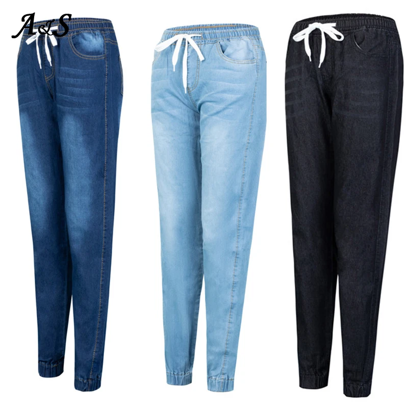 

Anbenser Women Streetwear Mom Jeans High Waist Slouchy Jeans Pockets Boyfriend Pants Casual Ladies Denim Trousers Plus Size 3XL