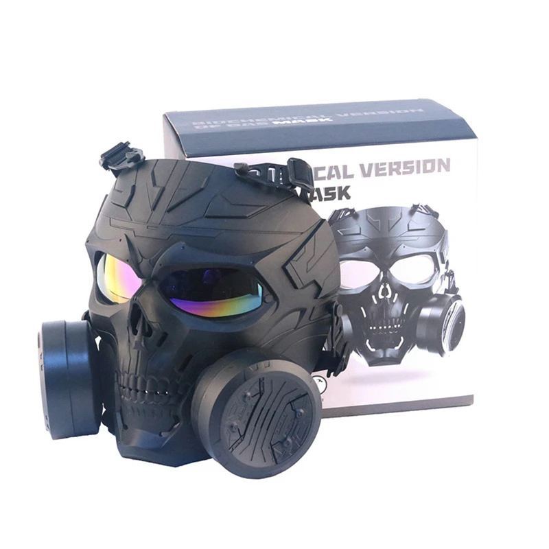 

Full Face Skull Tactical Masks with Electric Filter PC Lens Eye Protection for CS Survival Games Gun Shooting Airsoft Masks
