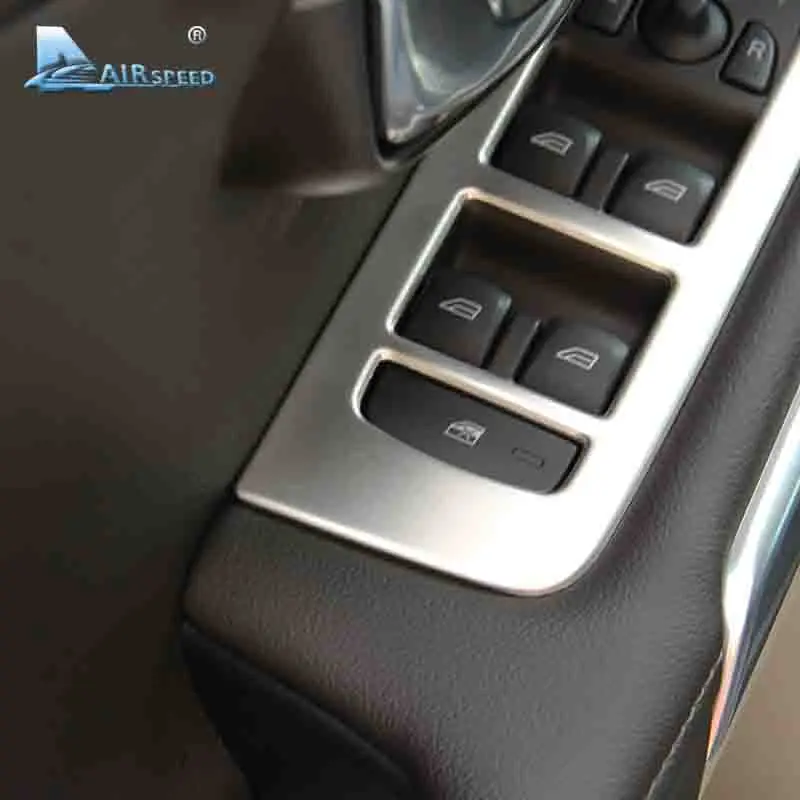 

AIRSPEED Aluminum Alloy Window Lifter Control Frame Window Switch Decor Armrest Panel Refit Sticker for Volvo V40 Accessories
