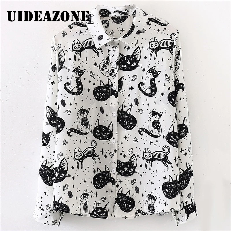 Женская блузка с длинным рукавом Харадзюку уличная одежда|Блузки| |