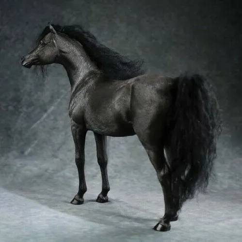 

M R.Z MRZ051 1/6 масштаб Смола Арабские лошади Имитация Модель черный лошадка животные игрушки Коллекционная в наличии