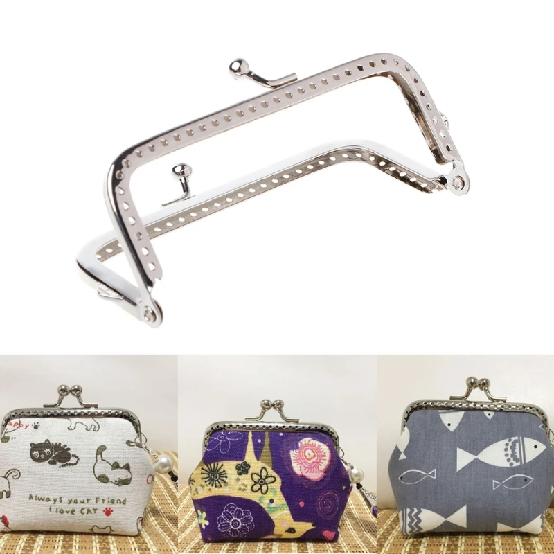 1PC Square Metal Frame Kiss Clasp For Handle Bag Purse 10cm DIY Accessories