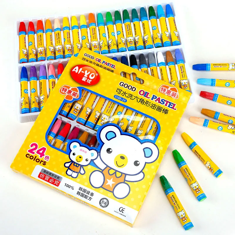 

Washable oil pastel 12 colors 18 colors 24 colors 36 colors children's painting set art brush crayons factory direct sales