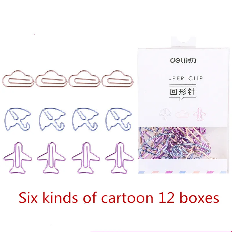 Deli бумажный зажим креативный маленький свежий милый мультяшный канцтовары в
