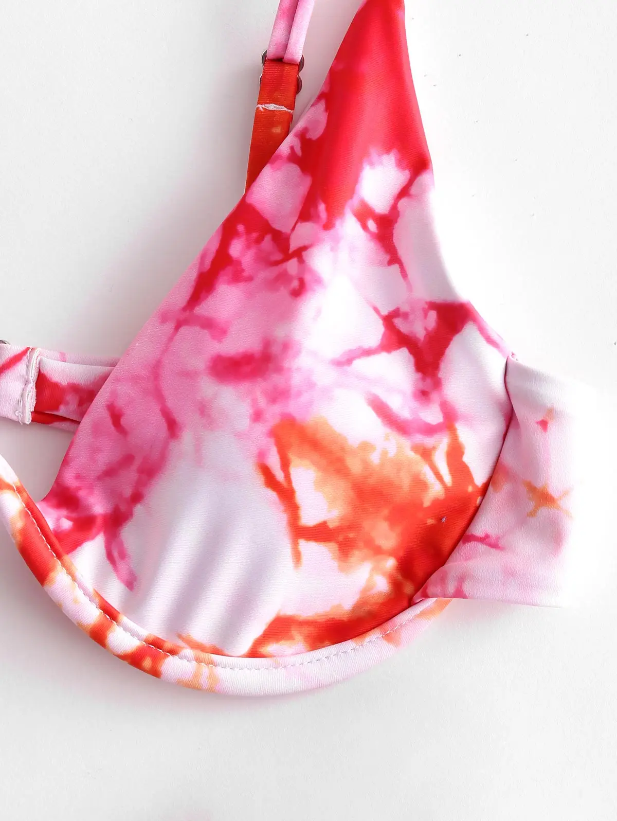 Женский купальник ZAFUL бикини с завязками и краской на косточках высокой талией