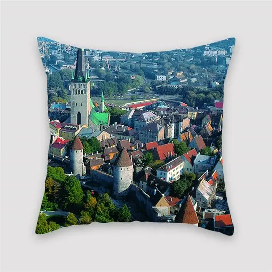 

Fuwatacchi Mountain Stone Beach Cover Pillows Scenic Spots Historical Sites Cushion Cover For Car Home Decoration Pillowcase