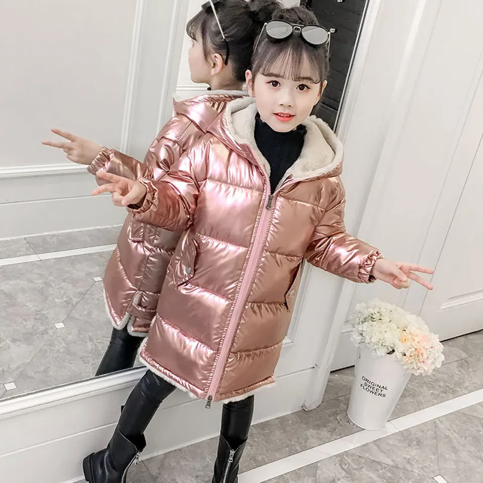 2019 на осень зиму теплая пуховая куртка с длинными рукавами для маленьких