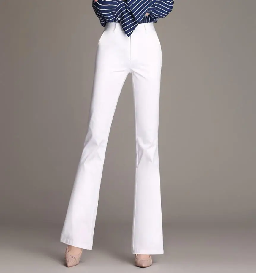 

Womens Formal Work Slim Flare Pants female Plus Size 4XL High Waist Skinny Casual Pants Trousers r1633