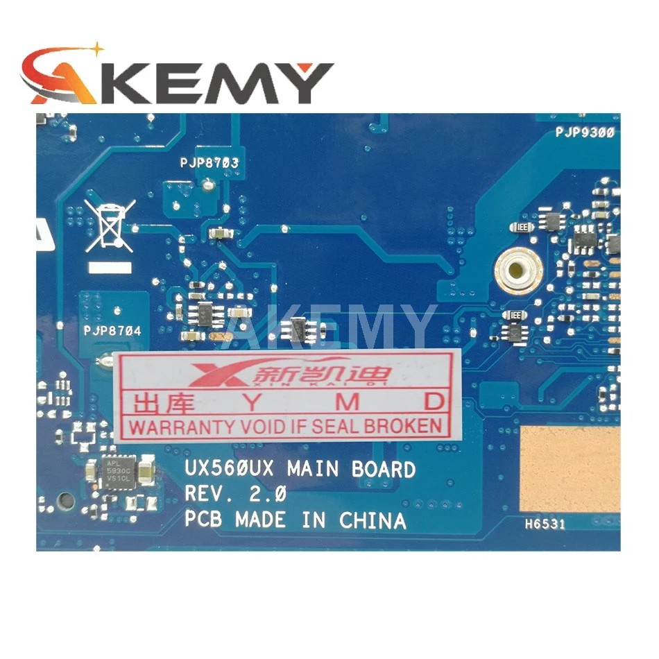 

New UX560UQK Laptop Motherboard For ASUS Q534UQ UX560UX UX560UQ Q524UQ Mainboard 8G/I5-7200U GT940MX 100% work original