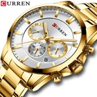 Часы наручные CURREN Мужские с хронографом, повседневные спортивные брендовые Роскошные модные в стиле милитари, в ретро стиле