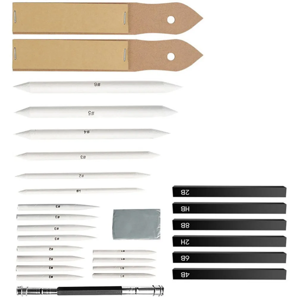 

1 Set/28pcs Student Blending Stumps Kit Professional Sketching Drawing Tools
