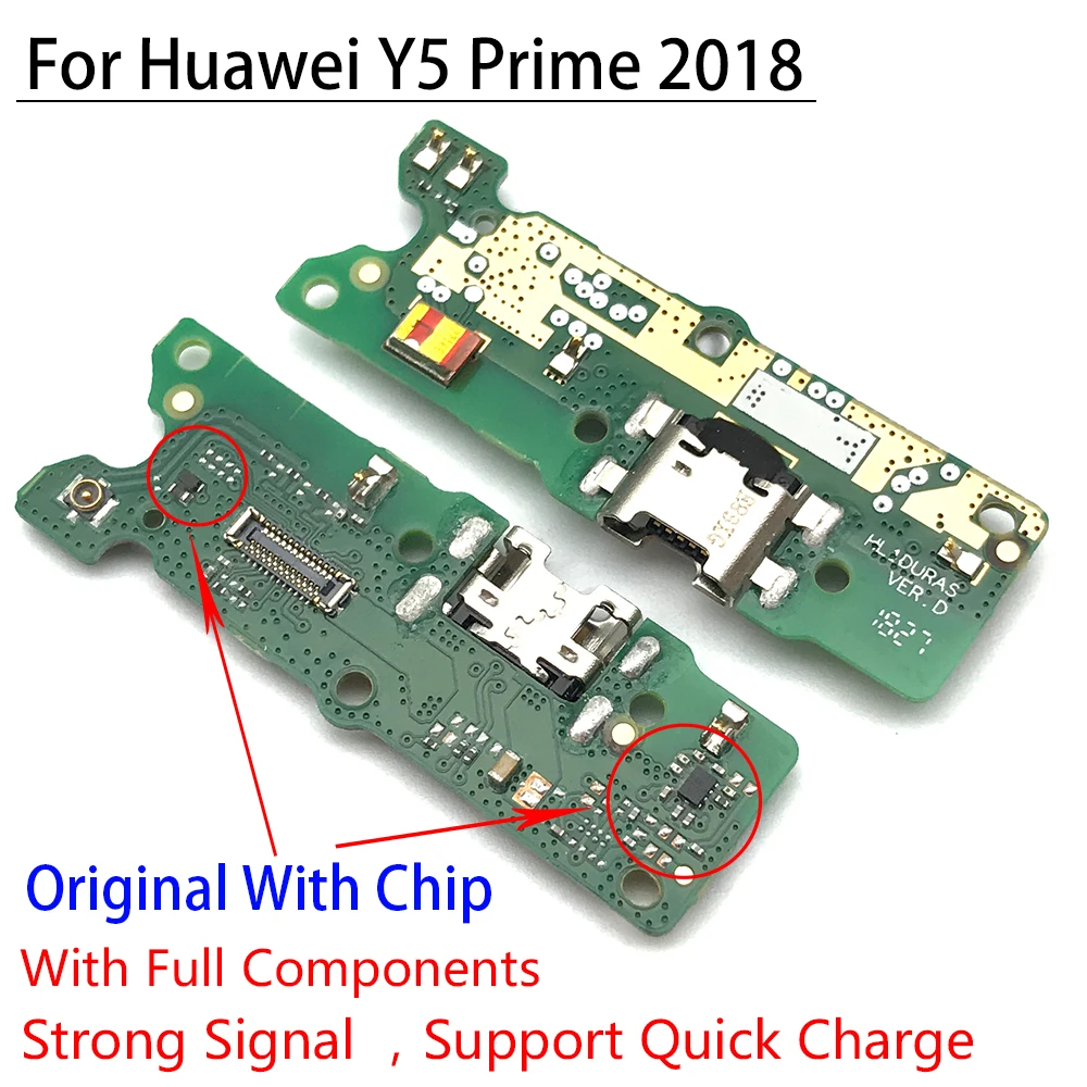 USB зарядное устройство Порт микрофон плата микрофона для huawei Y5 2018 док-разъем