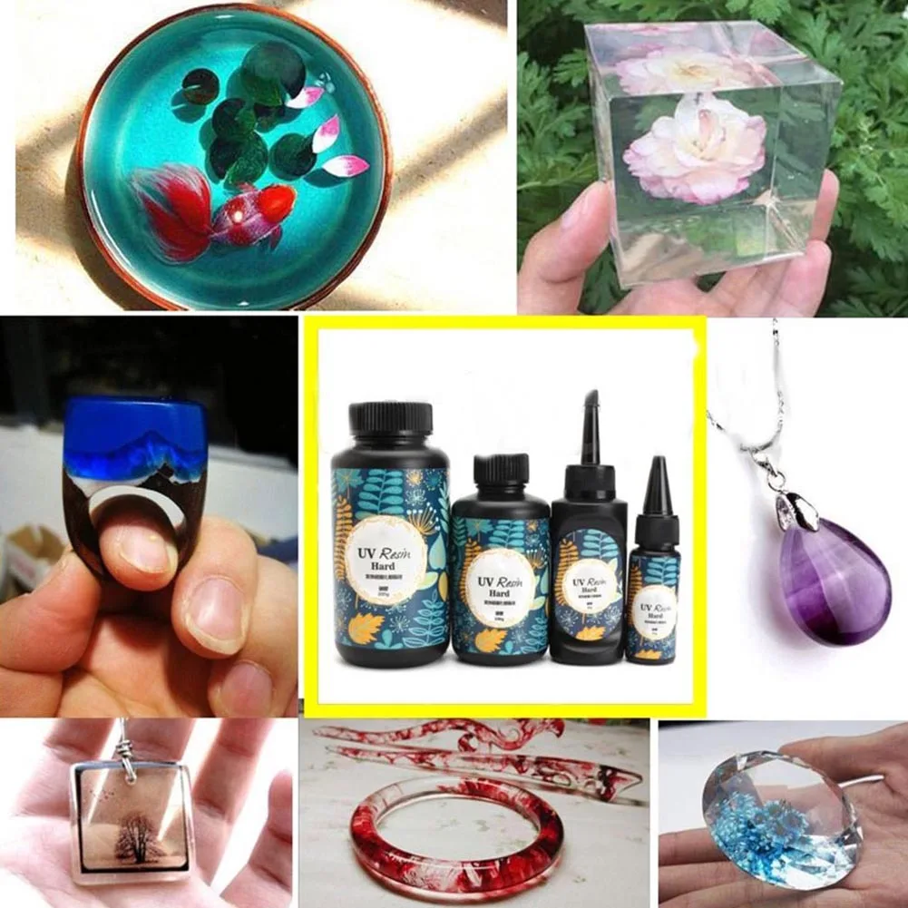 Твердый клей для УФ-смолы DIY 10-200 г отверждение от ультрафиолетовых лучей