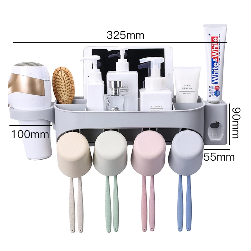 Высокая Ёмкость держатель для зубной щетки аксессуары подставка пасты