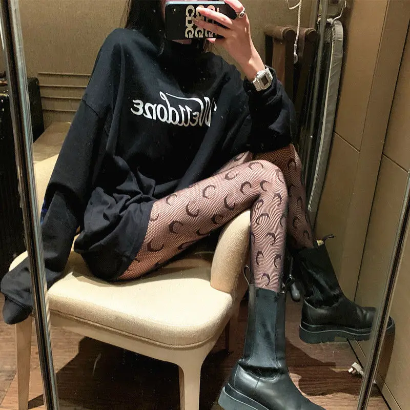 

Stockings Cosplay Costumes Acc Sexy Fishnet Tight Fashion Moon Black White Lolita Mesh Socks TuiWa